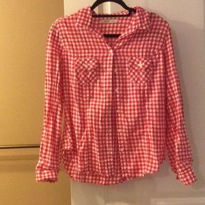 Red Gingham Old Navy Flannel